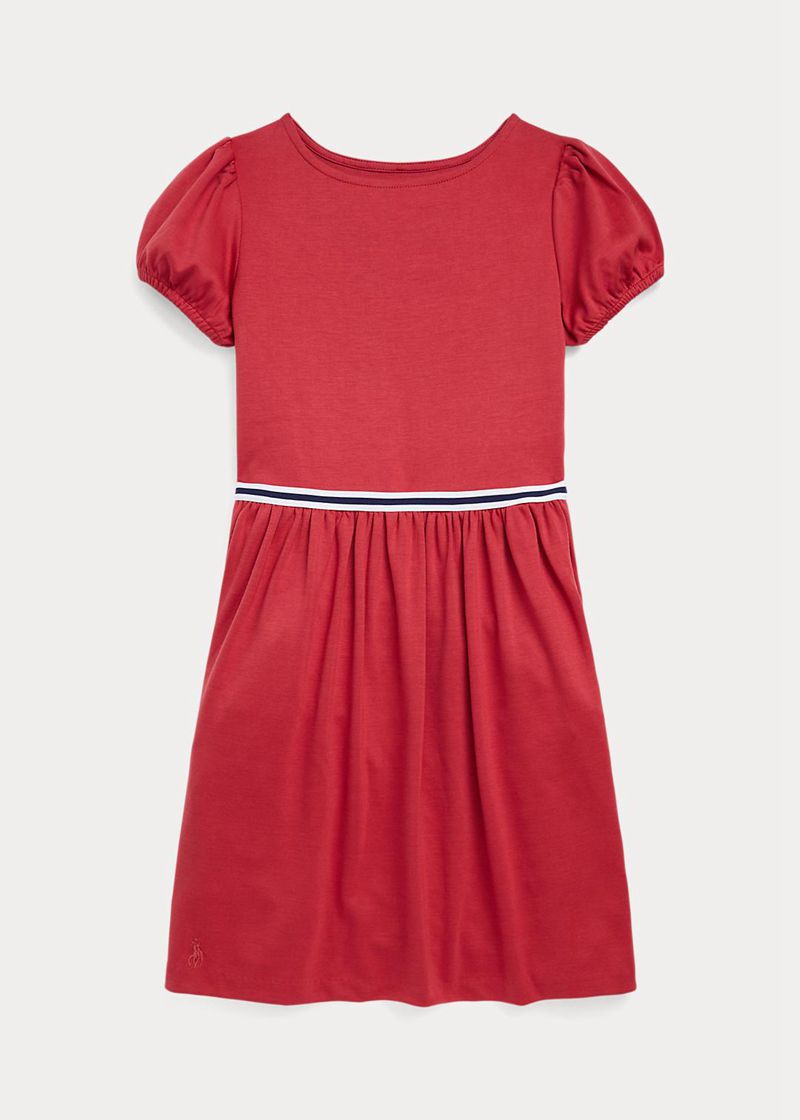 Vestidos Polo Ralph Lauren Niña 7-14 Años Fit-And-Flare Stretch Ponte Chile Rojas BLSGX-5638